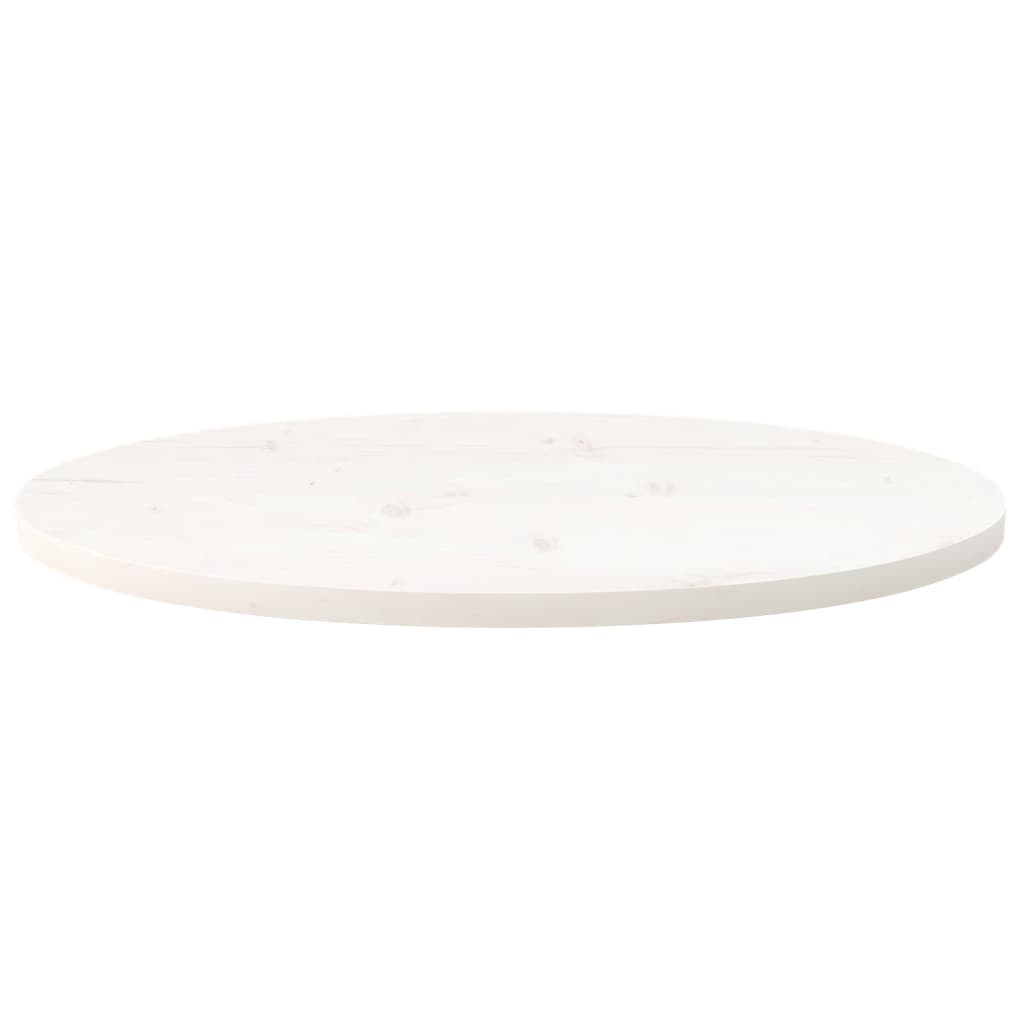 Tampo de mesa oval 70x35x2,5 cm pinho maciço branco