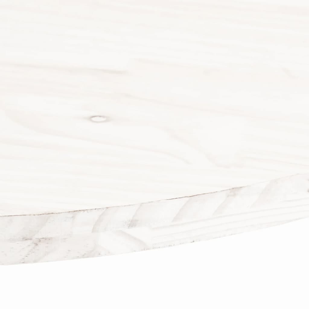 Tampo de mesa oval 70x35x2,5 cm pinho maciço branco