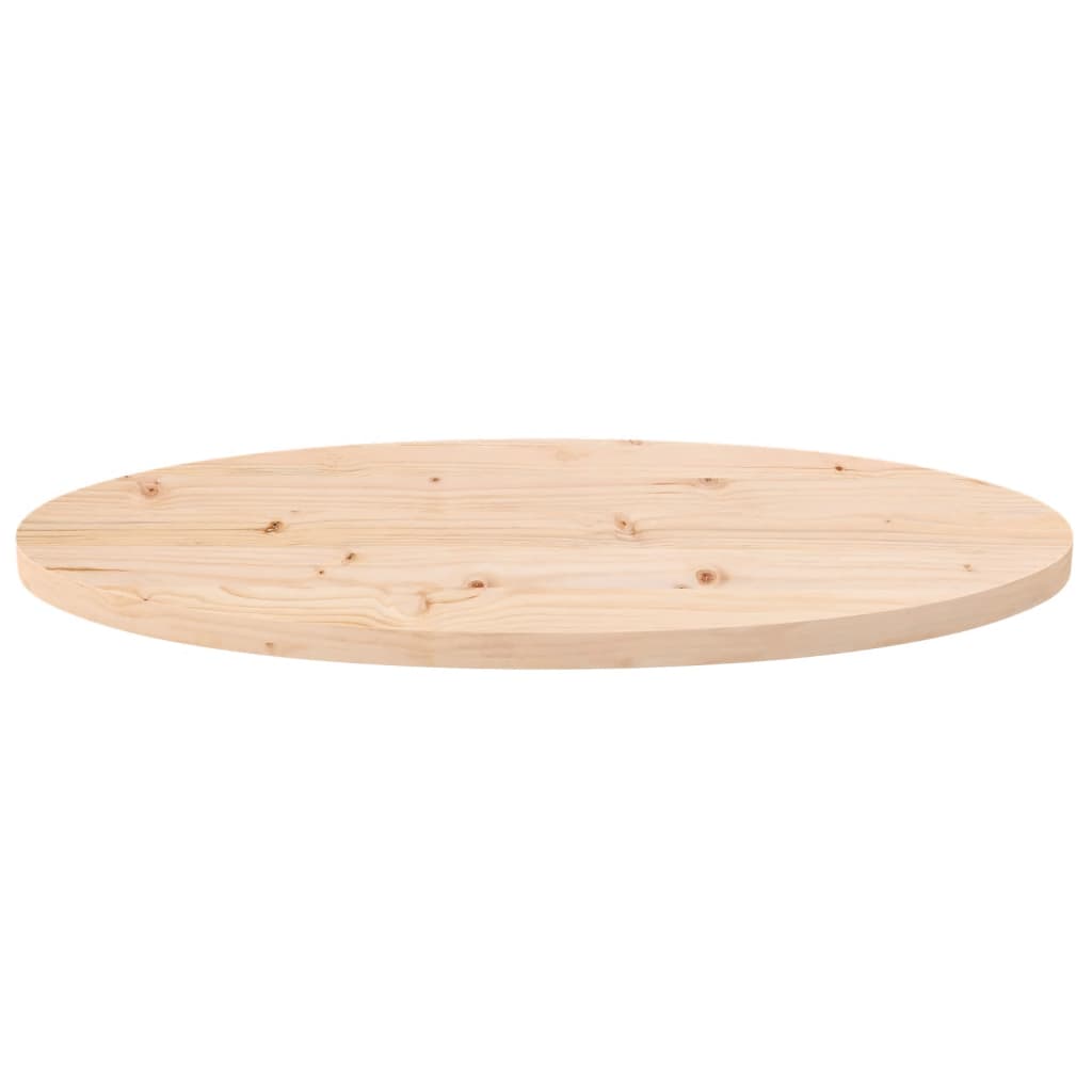 Tampo de mesa 80x40x2,5 cm madeira maciça pinho oval