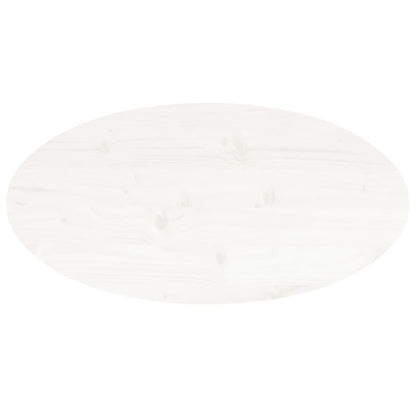 Tampo de mesa oval 80x40x2,5 cm pinho maciço branco