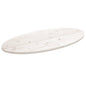 Tampo de mesa oval 90x45x2,5 cm madeira de pinho maciça branco