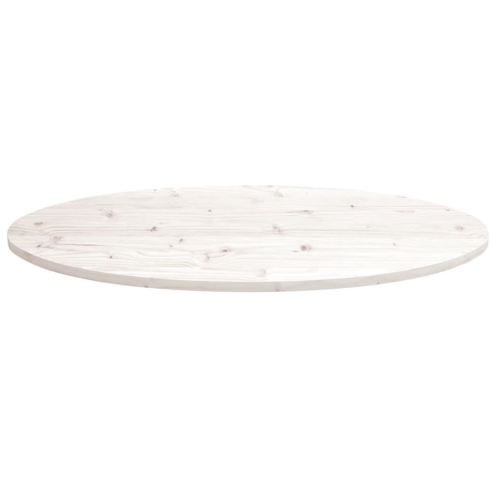 Tampo de mesa oval 90x45x2,5 cm madeira de pinho maciça branco