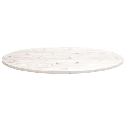 Tampo de mesa oval 90x45x2,5 cm madeira de pinho maciça branco