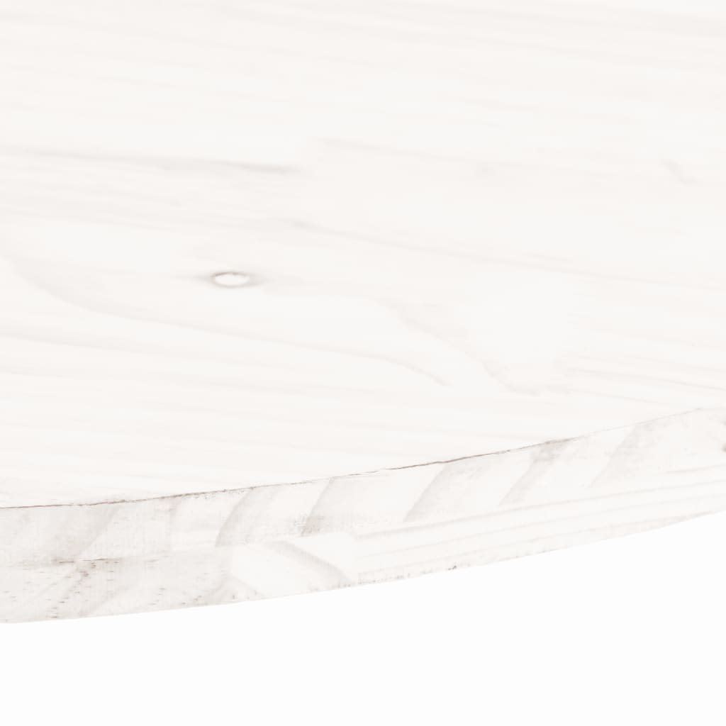 Tampo de mesa oval 90x45x2,5 cm madeira de pinho maciça branco