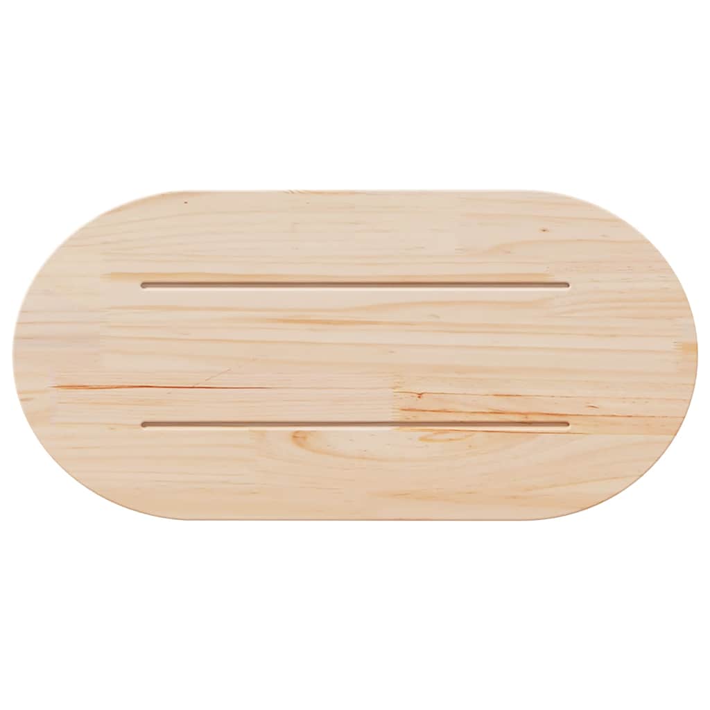 Tampo de mesa 60x30x2,5 cm madeira maciça pinho oval