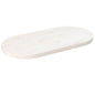 Tampo de mesa oval 60x30x2,5 cm madeira de pinho maciça branco