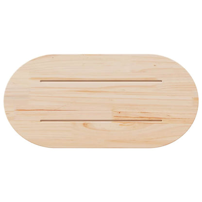 Tampo de mesa oval 60x30x2,5 cm madeira de pinho maciça branco