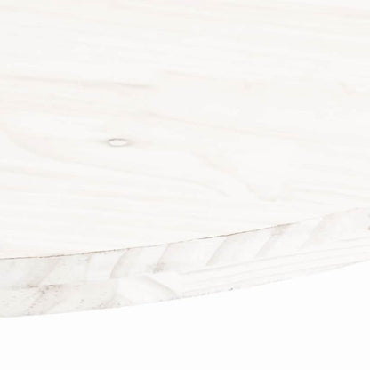 Tampo de mesa oval 60x30x2,5 cm madeira de pinho maciça branco