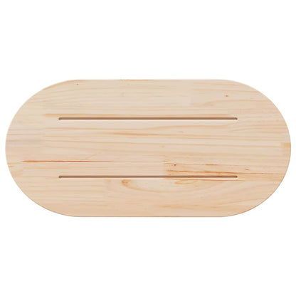 Tampo de mesa 70x35x2,5 cm madeira maciça pinho oval