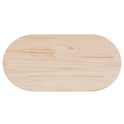 Tampo de mesa 70x35x2,5 cm madeira maciça pinho oval