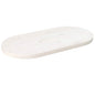Tampo de mesa oval 70x35x2,5 cm pinho maciço branco