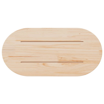 Tampo de mesa oval 70x35x2,5 cm pinho maciço branco
