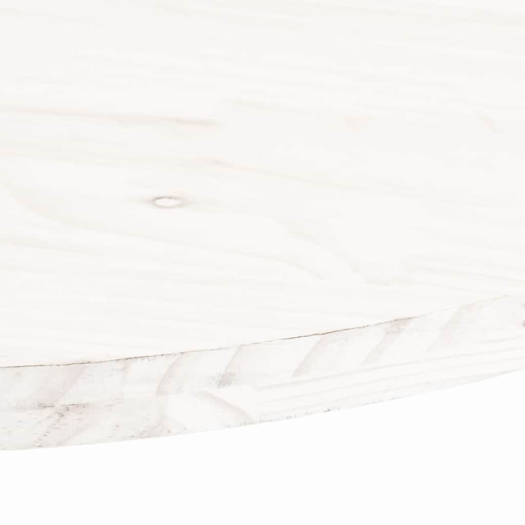 Tampo de mesa oval 70x35x2,5 cm pinho maciço branco