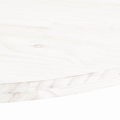 Tampo de mesa oval 70x35x2,5 cm pinho maciço branco