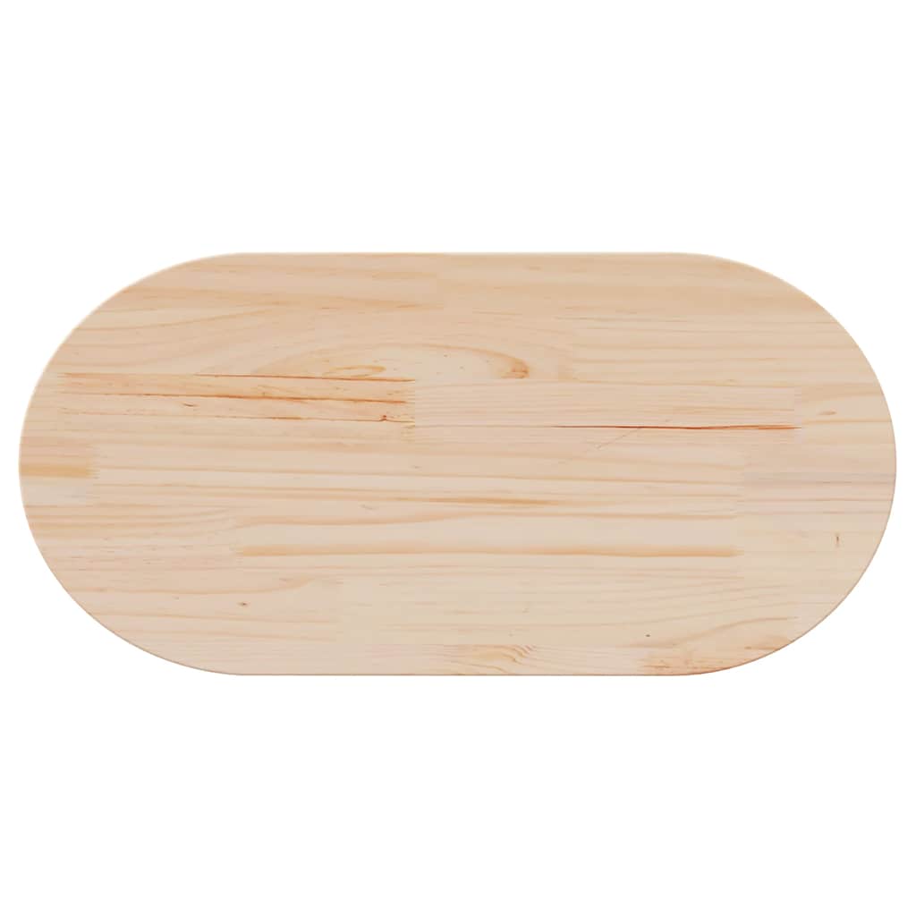 Tampo de mesa 80x40x2,5 cm madeira maciça pinho oval