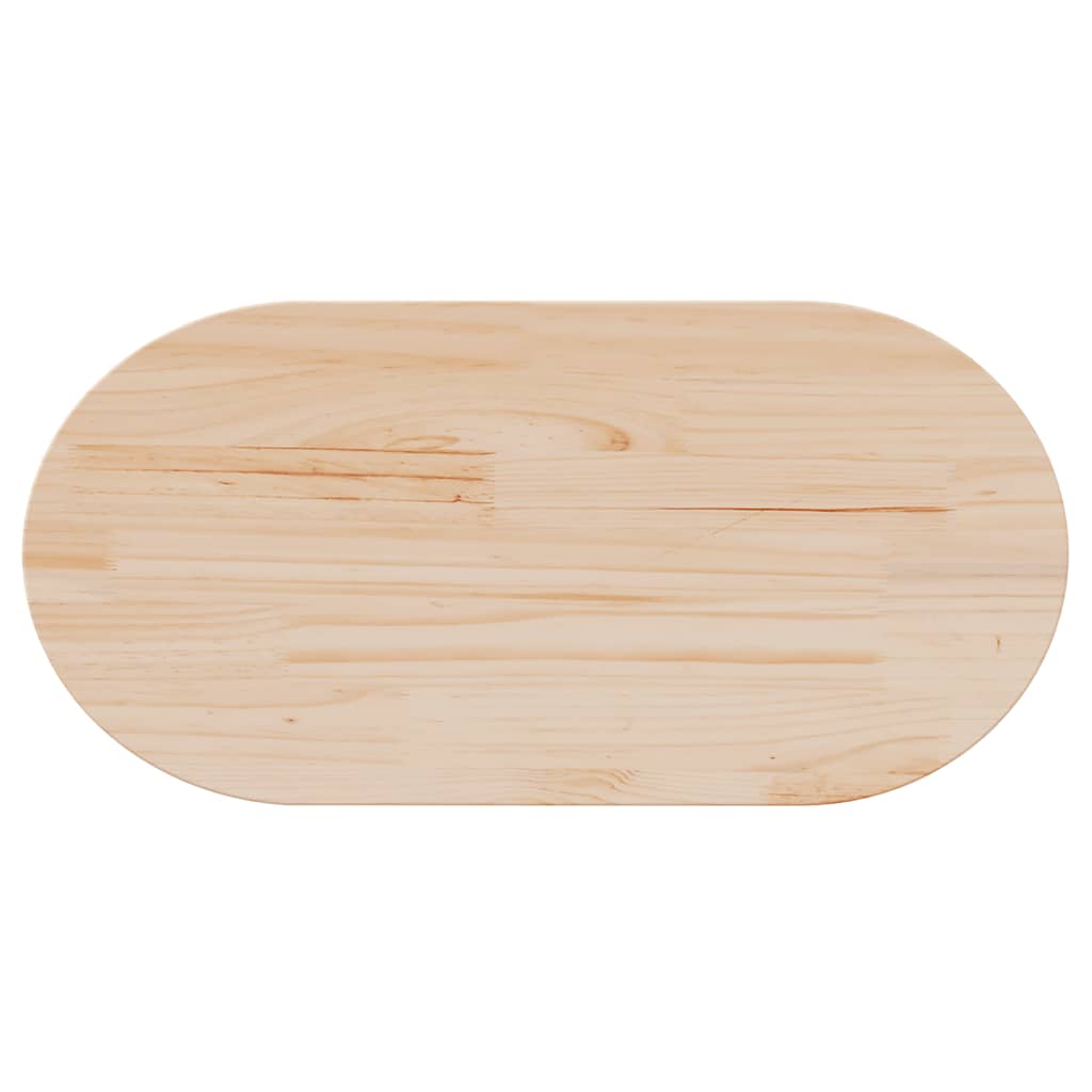 Tampo de mesa 90x45x2,5 cm madeira maciça pinho oval
