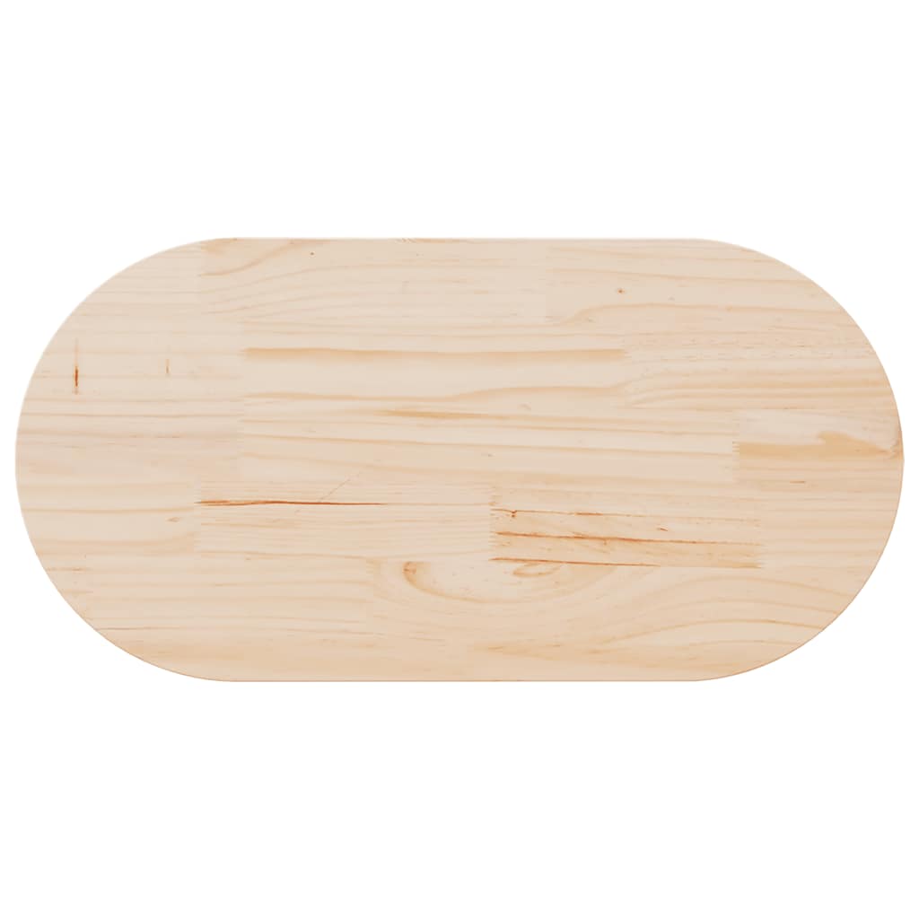 Tampo de mesa 100x50x2,5 cm madeira maciça pinho oval