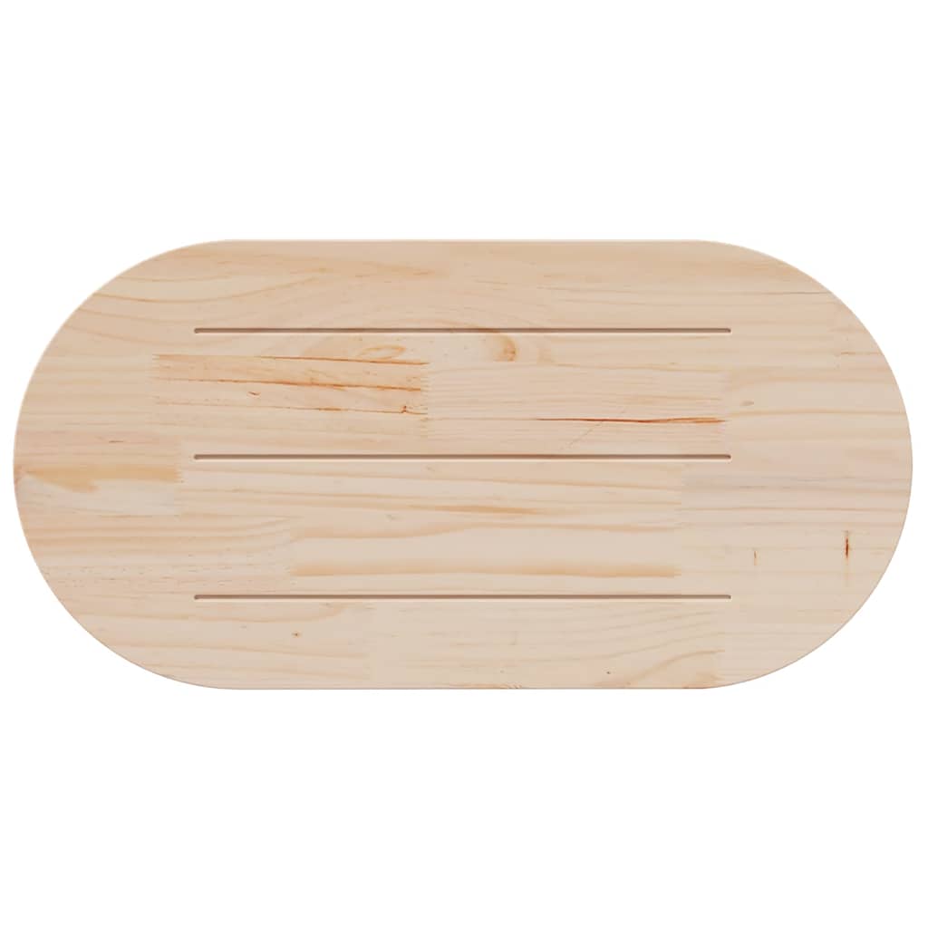 Tampo de mesa oval 100x50x2,5 cm madeira de pinho maciça branco