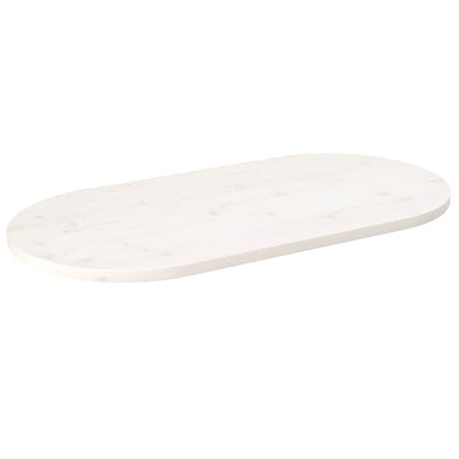 Tampo de mesa oval 110x55x2,5 cm pinho maciço branco