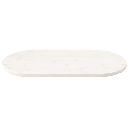 Tampo de mesa oval 110x55x2,5 cm pinho maciço branco