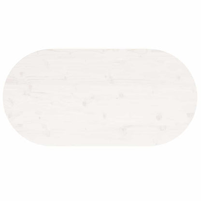 Tampo de mesa oval 110x55x2,5 cm pinho maciço branco
