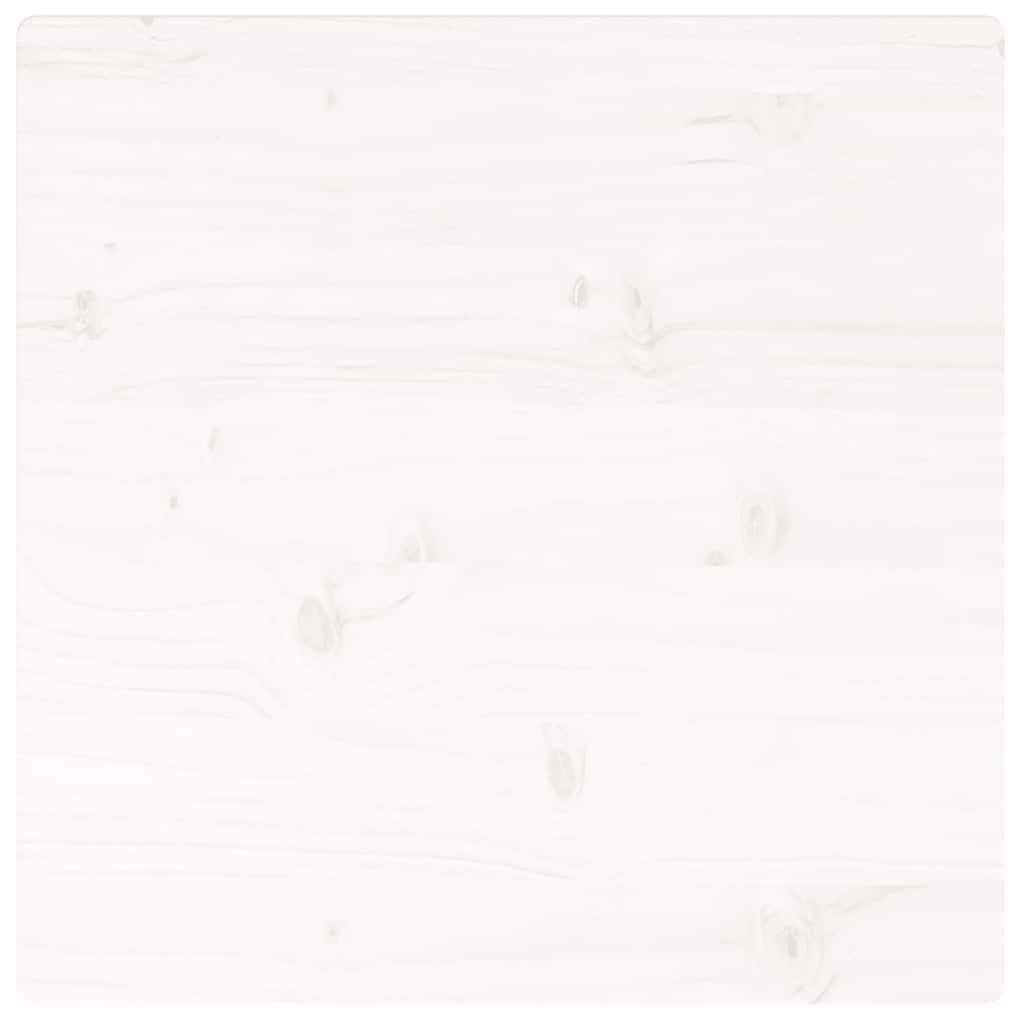 Tampo de mesa quadrado 50x50x2,5 cm pinho maciço branco