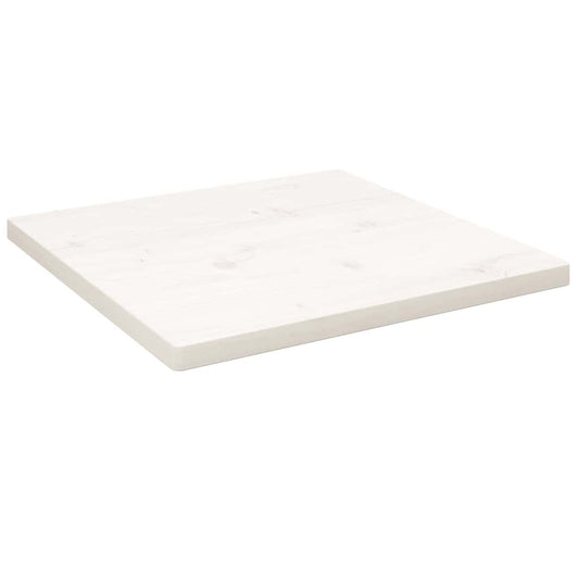 Tampo de mesa quadrado 60x60x2,5 cm pinho maciço branco