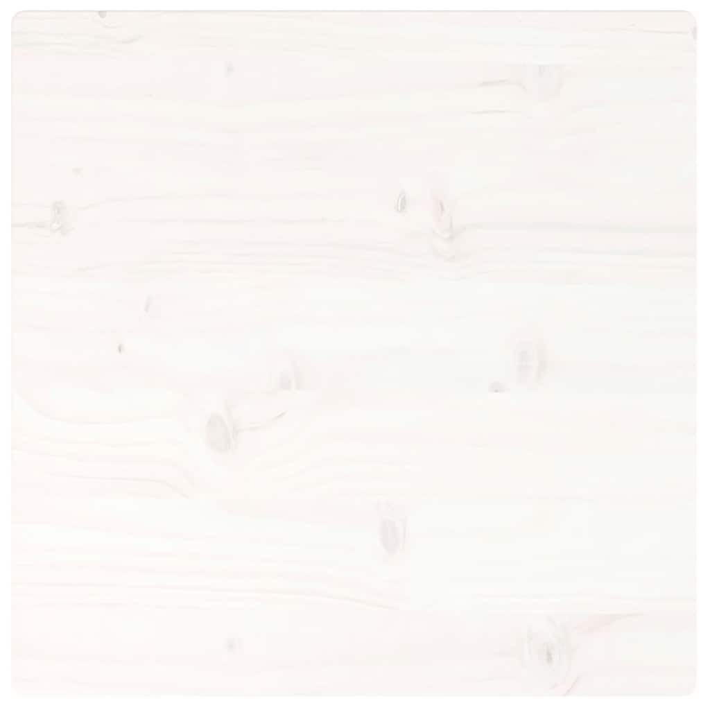 Tampo de mesa quadrado 60x60x2,5 cm pinho maciço branco