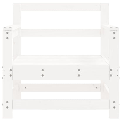 Cadeiras de jardim 2 pcs madeira de pinho maciça branco