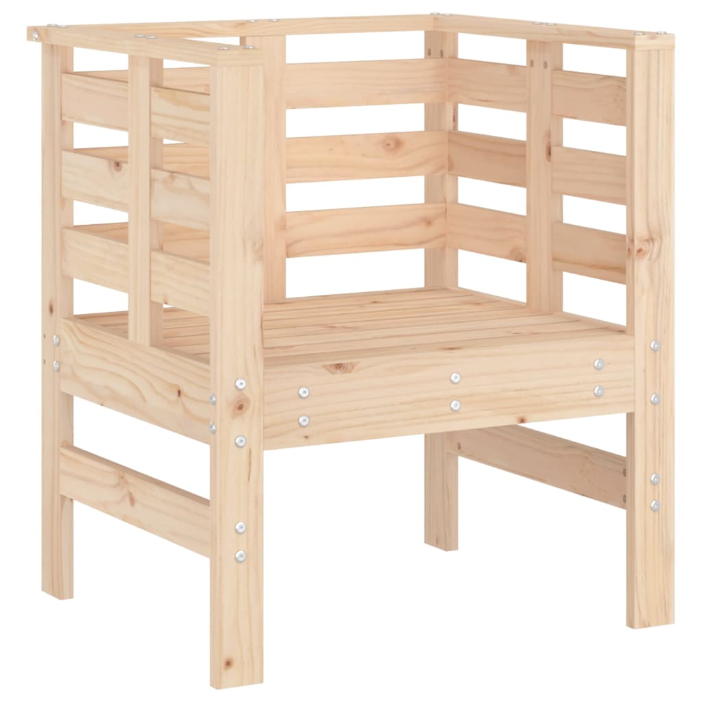 Cadeiras de jardim 2 pcs 61,5x53x71 cm madeira de pinho maciça