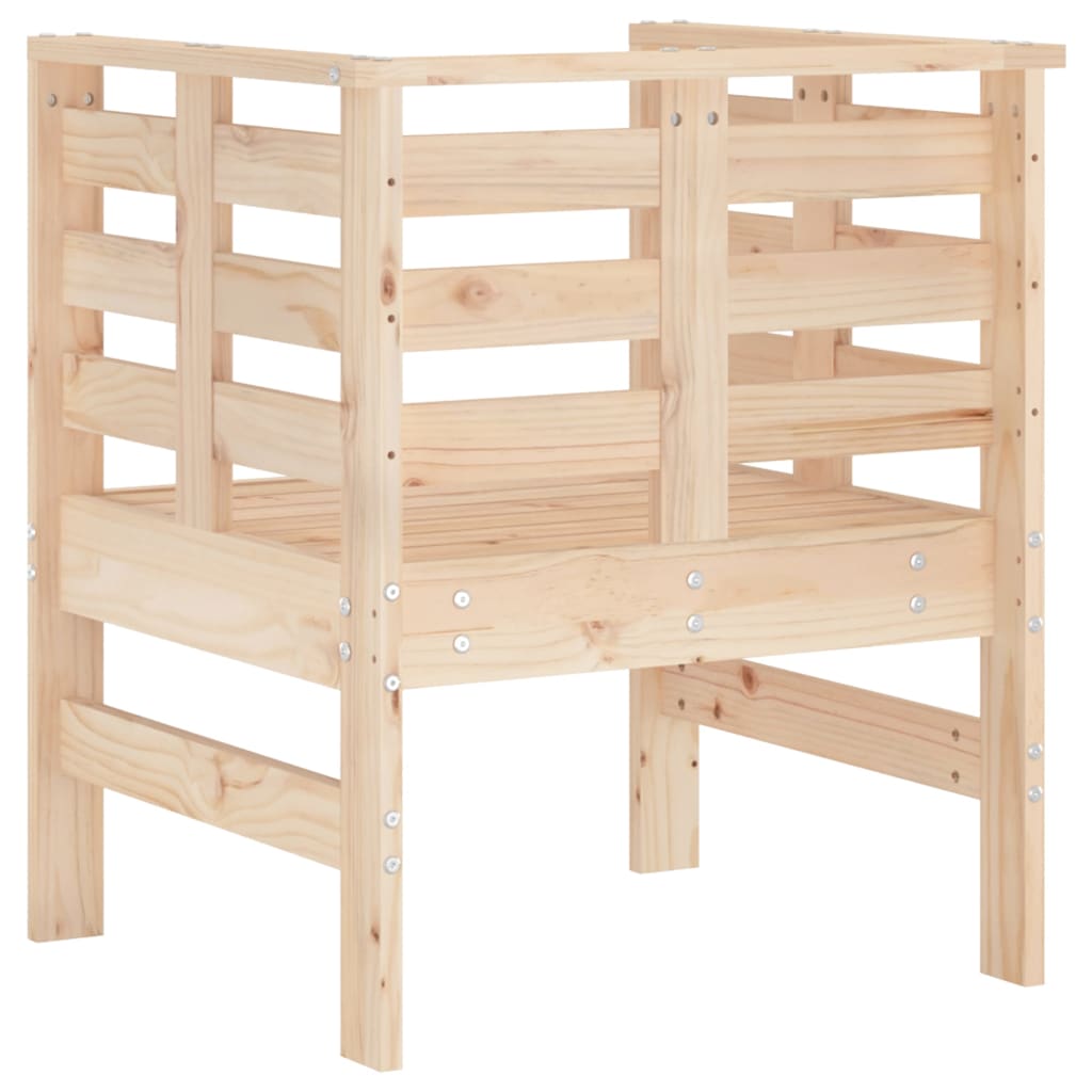 Cadeiras de jardim 2 pcs 61,5x53x71 cm madeira de pinho maciça