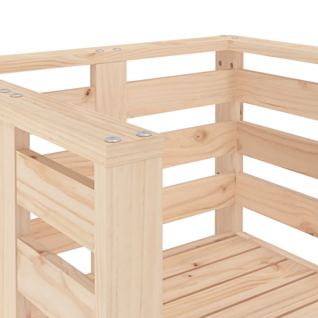 Cadeiras de jardim 2 pcs 61,5x53x71 cm madeira de pinho maciça