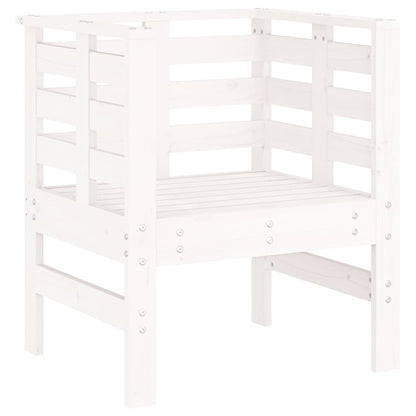 Cadeiras de jardim 2 pcs 61,5x53x71 cm pinho maciço branco