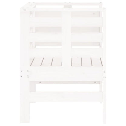 Cadeiras de jardim 2 pcs 61,5x53x71 cm pinho maciço branco