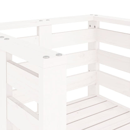 Cadeiras de jardim 2 pcs 61,5x53x71 cm pinho maciço branco