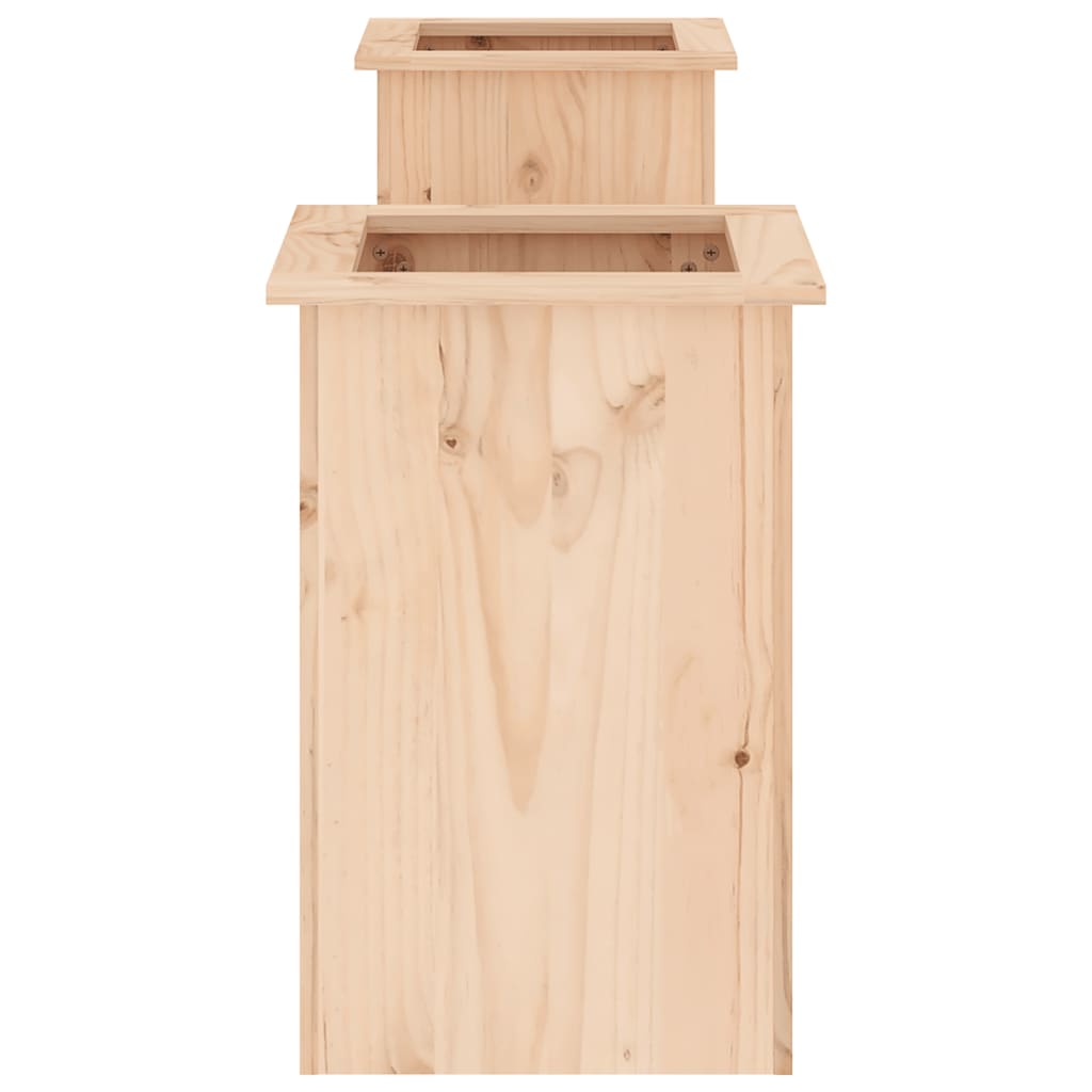 Banco com vasos 184,5x39,5x56,5 cm madeira de pinho maciça