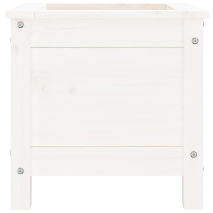 Vaso/floreira de jardim 40x40x39 cm pinho maciço branco