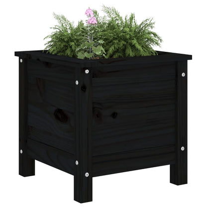 Vaso/floreira de jardim 40x40x39 cm pinho maciço preto