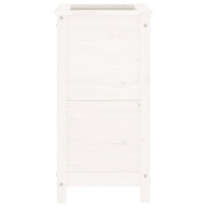 Vaso/floreira de jardim 40x40x78 cm pinho maciço branco