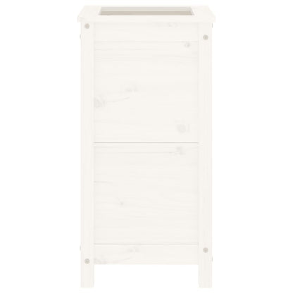 Vaso/floreira de jardim 40x40x78 cm pinho maciço branco