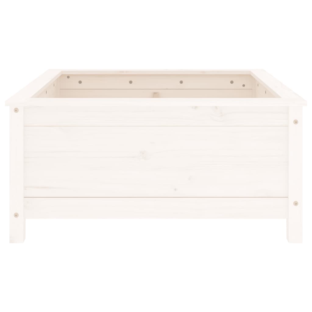 Vaso/floreira de jardim 82,5x82,5x39 cm pinho maciço branco
