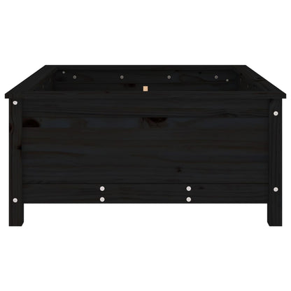 Vaso/floreira de jardim 82,5x82,5x39 cm pinho maciço preto