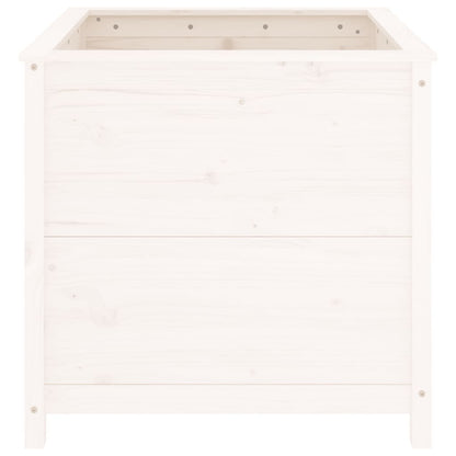 Vaso/floreira de jardim 82,5x82,5x78 cm pinho maciço branco