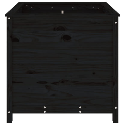 Vaso/floreira de jardim 82,5x82,5x78 cm pinho maciço preto