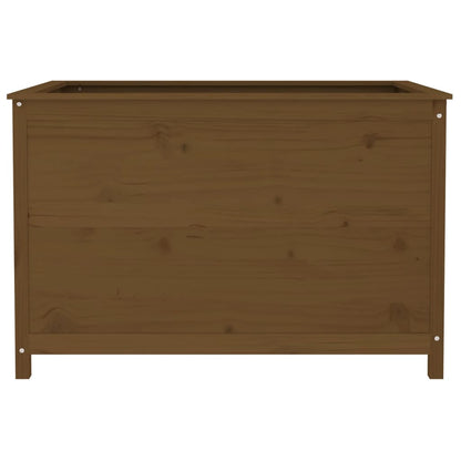 Canteiro elevado jardim 119,5x82,5x78 pinho maciço castanho-mel