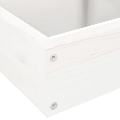 Floreira de jardim c/ 4 níveis 80,5x79x36cm pinho maciço branco