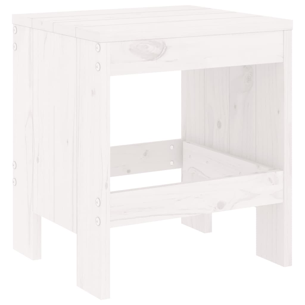 Bancos de jardim 2 pcs 40x36x45 cm pinho maciço branco