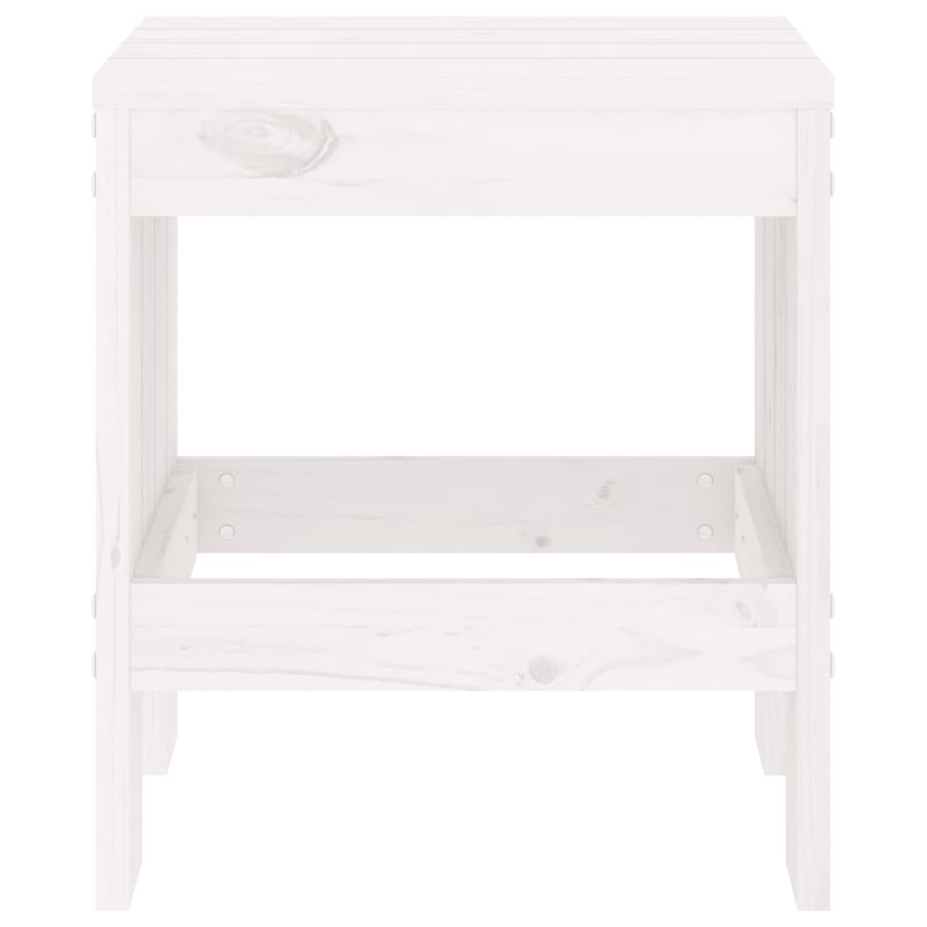 Bancos de jardim 2 pcs 40x36x45 cm pinho maciço branco