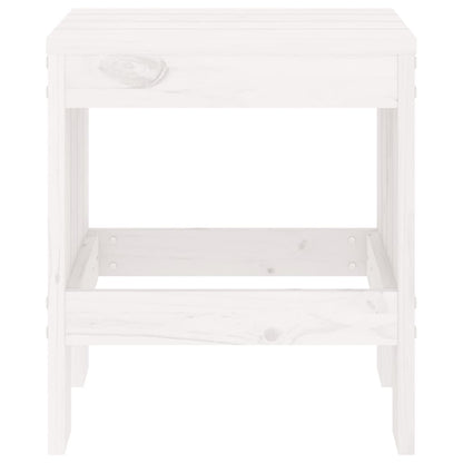 Bancos de jardim 2 pcs 40x36x45 cm pinho maciço branco