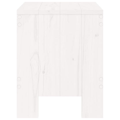 Bancos de jardim 2 pcs 40x36x45 cm pinho maciço branco